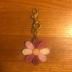 Coach flower bag charm